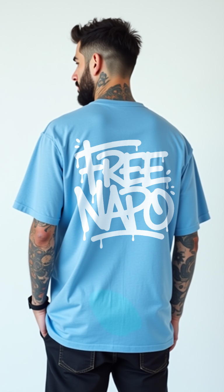 Oversize T-Shirt - ''FREE SESO & FREE NAPO''