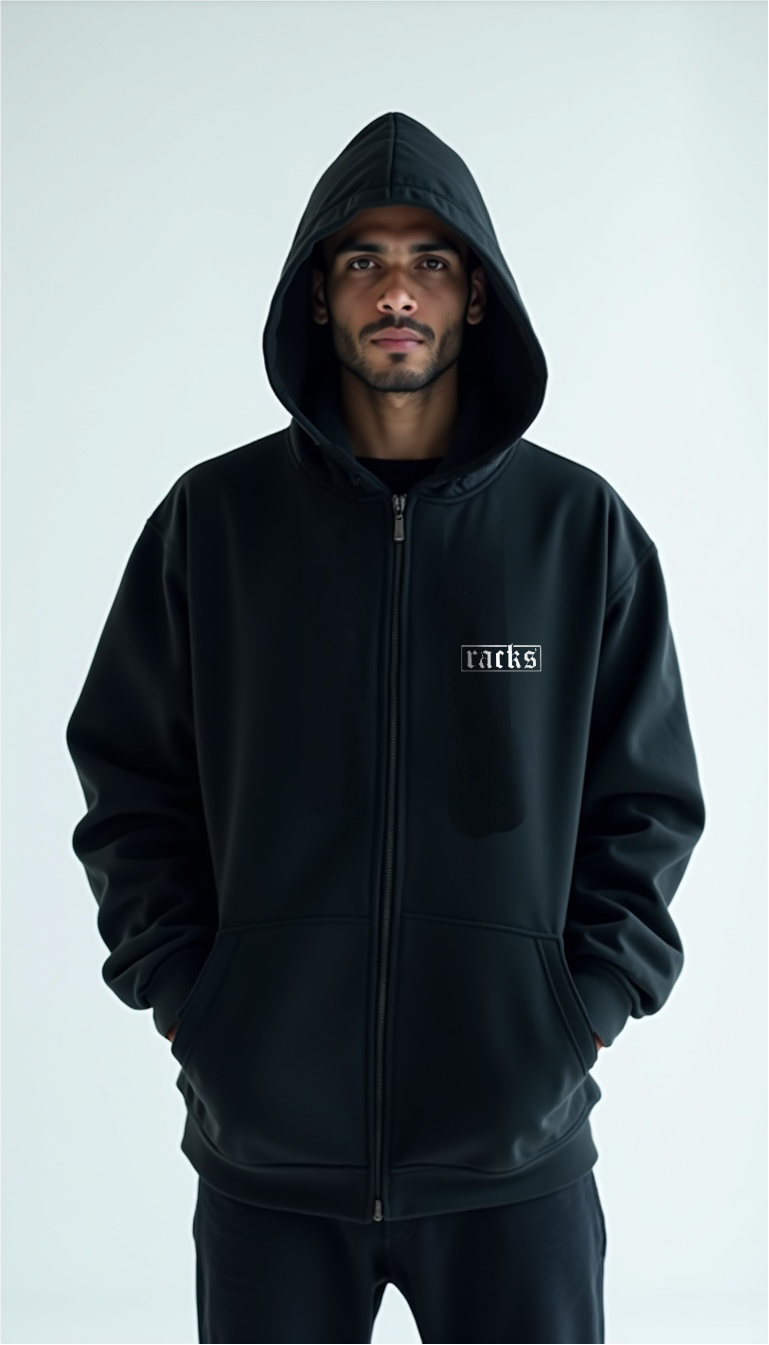 Oversize Zipper Hoodie - ''racks Signature''