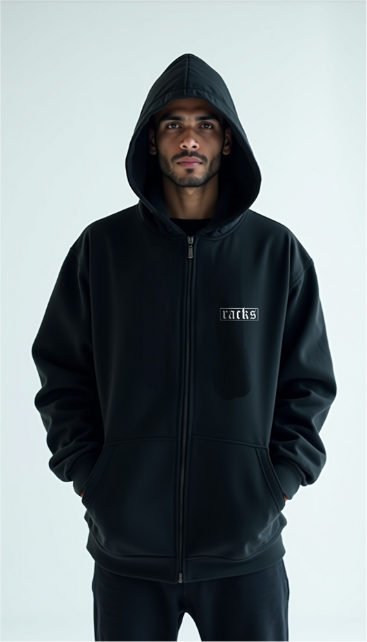 Oversize Zipper Hoodie - ''racks Signature''