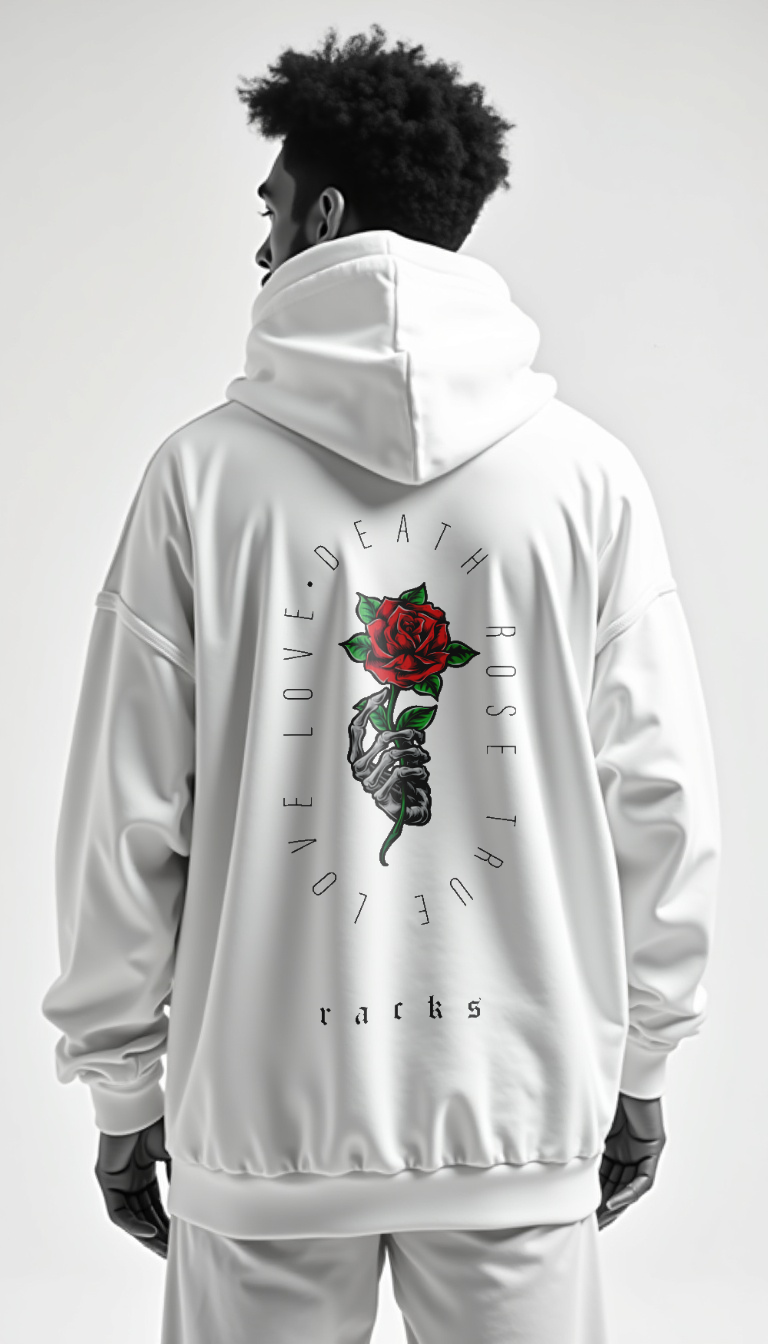 Oversize Hoodie - "Death Rose"