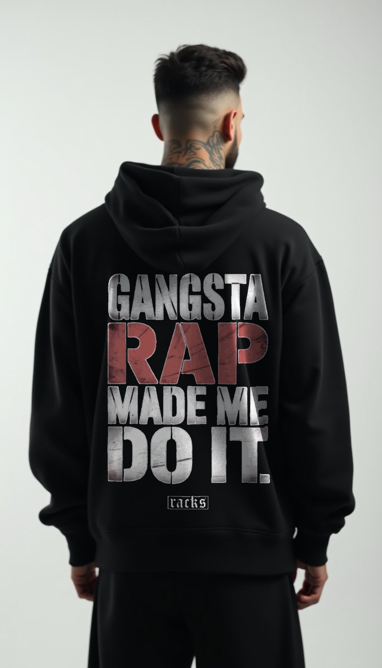 Oversize Zipper Hoodie - ''Gangsta Rap''