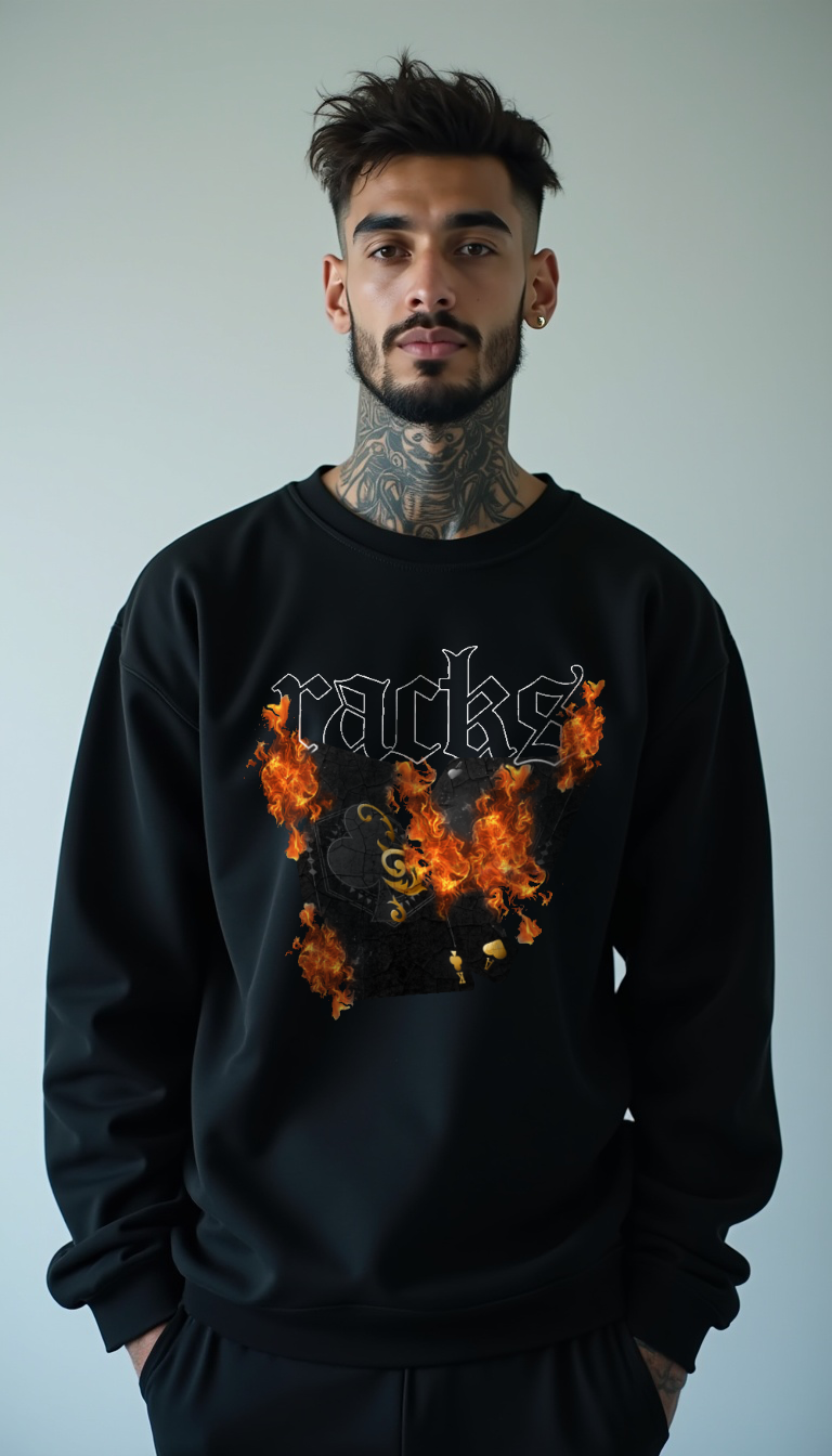 Premium Sweatshirt - "racks On Fire"