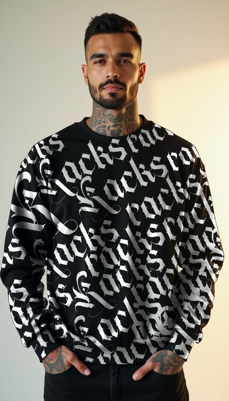 Premium Sweatshirt - ''racks Calligraphy''