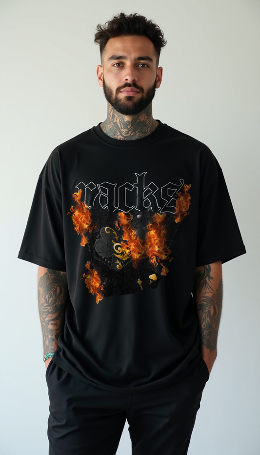 Oversize T-Shirt - "racks On Fire"