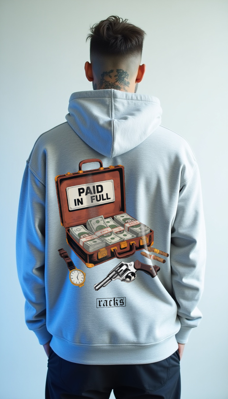 Oversize Zipper Hoodie - ''Paid In Full''