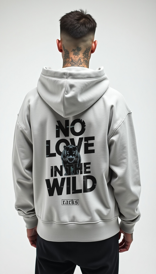 Oversize Zipper Hoodie - ''No Love''